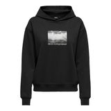 ONLY Onlcassıe L/S Photo Hood Sweatshirt, M, TYB25KW21000131140412042, Siyah, kadın