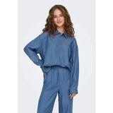 Only Onlcharıs Lıfe Ls Shırt Cc Wvn Mavi Kadın Gömlek 15337928