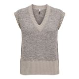 Only Onlcille Regular Fit V Yaka Bayan Süveter 15350777 BEJ