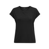 ONLY Onlclaudia S/S Glitter Stripe Top JRS kadın tişörtü, Siyah, M