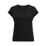 ONLY Onlclaudia S/S Glitter Stripe Top JRS kadın tişörtü, Siyah, S