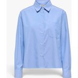 Only Onlcurla Oxford L/s Shırt cc Wvn Kadın Mavi Gömlek - 5044515 - XS