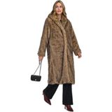 Only Onldawn Lıfe Long Faux Fur Coat Otw Kadın Kahverengi Mont - 15352794 - Siyah