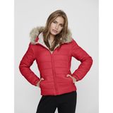 Only Onldogukan Fur Padded Kadın Kırmızı Mont - XS