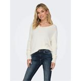 Only Onlella Piumo Ls V-Neck Knt Kadın Kazak 15259562 - Beyaz