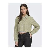ONLY Onlelsa Short Crochet Jacket Kadın Ceket, Yeşil, L Beden