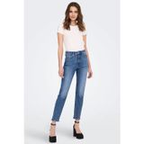 Only Onlemily Streç Pamuklu Regular Fit Yüksek Bel Dar Paça Jeans Bayan Kot Pantolon 15283925 MAVİ