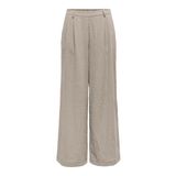 ONLY Onlemmıa Rahat Kesim Bol Paça Beli Lastikli Pantolon, M/32, 15347204, Bej, Kadın