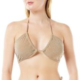 ONLY Onlemmy Halterneck Bikini Top, Kadın, Açık Kahve, L
