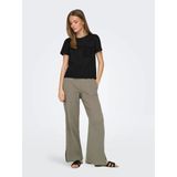 Only Onlenja S/S O-Neck Pocket Top Jrs Kadın Siyah T-Shirt - 15369258