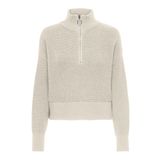 ONLY Onlfolly Ls High Neck Half Zip KNT kadın kazağı, Huş ağacı., XL
