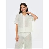 ONLY ONLFREYA S/S POLO CARDIGAN JRS Kadın Beyaz Hırka - 15349327
