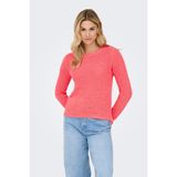 Only Onlgeena Regular Fit Bisiklet Yaka Örme Kazak Bayan Kazak 15113356A - Mercan
