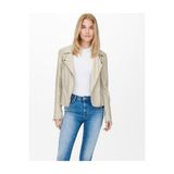ONLY Onlgemma Faux Leather Bıker Otw Noos Krem Kadın Deri Ceket 15153079