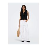 ONLY Onlgianna Mw Straight Kadın Denim Pantolon, Beyaz, 28/32 Beden