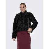 Only Onlgınny Short Teddy Jacket Otw Kadın Kısa Teddy Mont - Sıcak ve Şık - Siyah