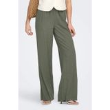 Only Onlgoa Keten Karışımlı Straight Fit Orta Bel Bayan Pantolon 15363676 Olive