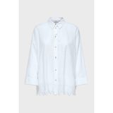 Only Onlgraces % 100 Pamuklu Relaxed Fit Uzun Kollu Gömlek Bayan Gömlek 15343165 - Beyaz