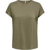 Only Onlhannah S/s Batsleeve Top Jrs Kadın T-Shirt Haki (15371576) - XL