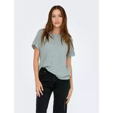 Only Onlırına S/S O-Neck Top Jrs Noos Kadın Mavi T-Shirt - 15349079