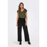 Only Onljany Regular Fit Yüksek Bel Geniş Paça Bayan Pantolon 15294429 SİYAH