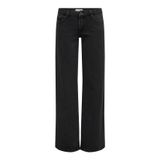 ONLY Onljuicy Kadın Denim Pantolon, Geniş Paça, Siyah, 29-30 Beden