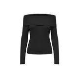 ONLY Onlkatia Ls Off Shoulder KNT kadın kazağı, Siyah, L