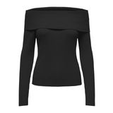 ONLY Onlkatia Ls Off Shoulder KNT kadın kazağı, Siyah, XS
