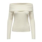 ONLY Onlkatia Ls Off Shoulder KNT kadın kazağı, Whitecap Grisi/Detay: melanj, M
