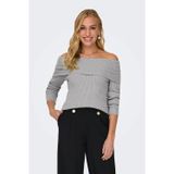 Only Onlkatia Regular Fit Madonna Yaka Bayan Kazak 15311830 GRİ