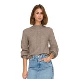 Only Onlkatia Regular Fit Yarım Balıkçı Yaka Örme Bayan Kazak 15324678 AÇIK KAHVE