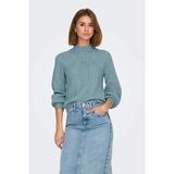 Only Onlkatia Regular Fit Yarım Balıkçı Yaka Örme Kazak Bayan Kazak 15324678 - Mint - XL