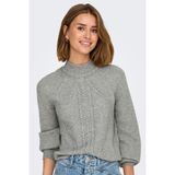 Only Onlkatia Regular Fit Yarım Balıkçı Yaka Örme Kazak Bayan Kazak 15324678 - XL - Gri