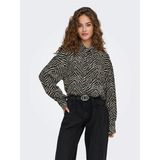 ONLY ONLKATTY LIFE L/S LOOSE SHIRT PTM Kadın Siyah Gömlek - 15341494