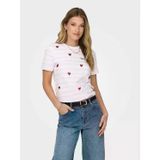 ONLY ONLKITA REG SS HEART TOP BOX JRS Kadın T-Shirt 15316574