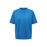 Only Onllaura S/S Mock Neck Top Jrs Kadın Mavi T-Shirt - 15299418
