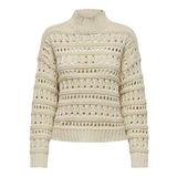 ONLY Onlleah Ls High Neck KNT kadın kazağı, whitecap gray, XL