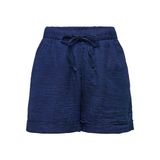 Only Onlleonı Seersucker Pull Up Shorts Wvn Kadın Blue Şort - 15367288