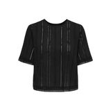 Only Onllıa Ss Emb Top Wvn Kadın Siyah Bluz - 15383837