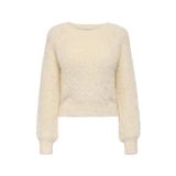 Only Onllulu Regular Fit Bisiklet Yaka Örme Bayan Kazak 15350650 KREM