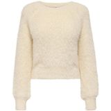 Only Onllulu Regular Fit Bisiklet Yaka Örme Kazak Bayan Kazak 15350650 - Krem - XL