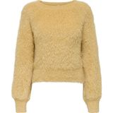 Only Onllulu Regular Fit Bisiklet Yaka Örme Kazak Bayan Kazak 15350650 - Sarı - XL