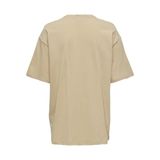 ONLY Onlluna Rahat Kesim Bisiklet Yaka T-Shirt, XS, TYC00712697183, Camel, Kadın