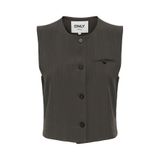 Only Onlmateo Lıfe S/L Strıpe Vest Cc Tlr Kadın Siyah Yelek - 15351087