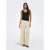 Only Onlmıka Wıde Loose Strıpe Pant Jrs Kadın Gri Pantolon - 15375289