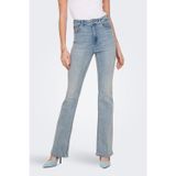 Only Onlmila Streç Pamuklu Yüksek Bel Ispanyol Paça Flare Jeans Bayan Kot Pantolon 15313328 - Açık Mavi