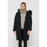 Only Onlmonıca Kapüşonlu Cepli Uzun Şişme Mont Kadın Mont 15205637 - XS - Siyah