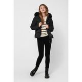 Only Onlmonica Short Kadın Slim Fit Siyah Şişme Puffer Jacket Su İtici Özellikli Günlük Mont (15205638-BLACK) - 001-Siyah - XS