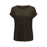 ONLY ONLMOSTER S/S O-NECK TOP NOOS JRS Kadın Kahverengi T-Shirt - 15106662