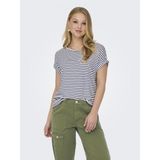 Only Onlmoster Stripe S/S O-Neck Top Jrs Noos Kadın T-shirt